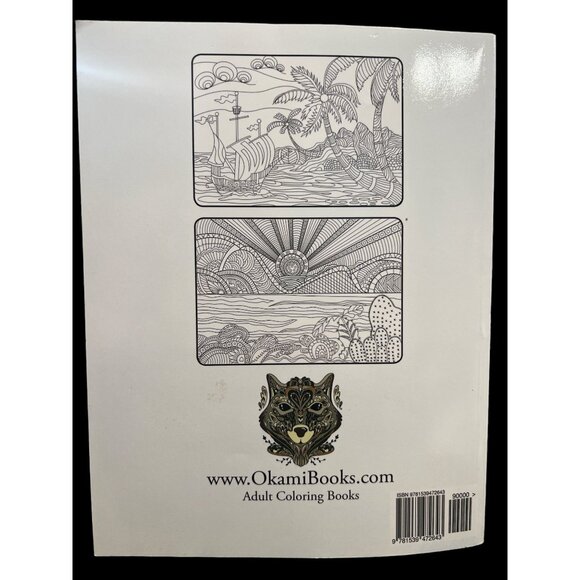 Okami Adult Coloring Book Ocean Life‎ Brand New, Relaxation Coloring Books - Picture 2 of 4